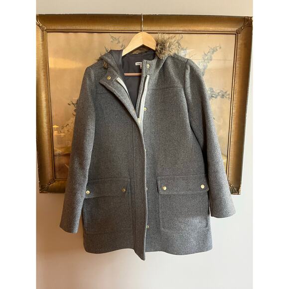 J. Crew Vail Parka Wool Coat 8 - Picture 2 of 6